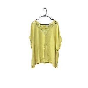 Yellow Flowy Lace Blouse